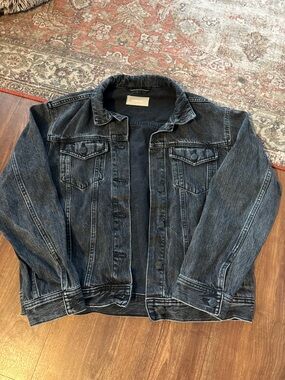 Everlane Black Washed Denim Jacket